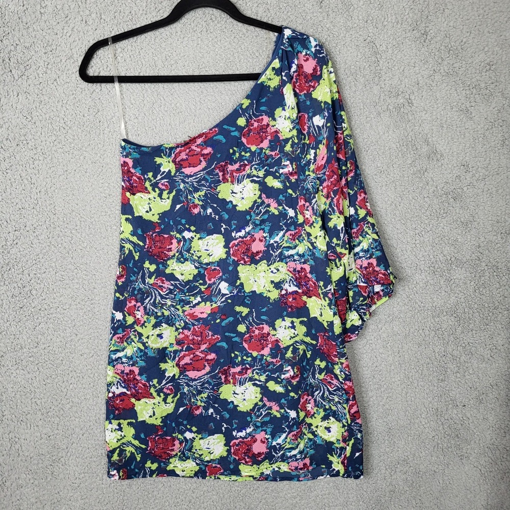 Maude Women's Floral One Shoulder Off Dress Size S